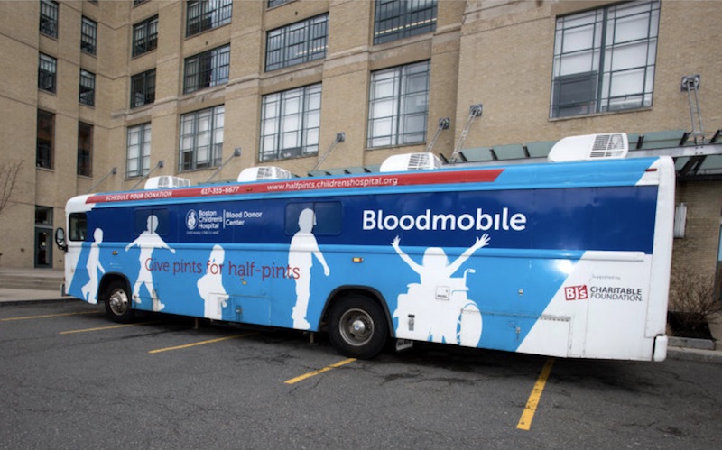 波士顿儿童医院献血车