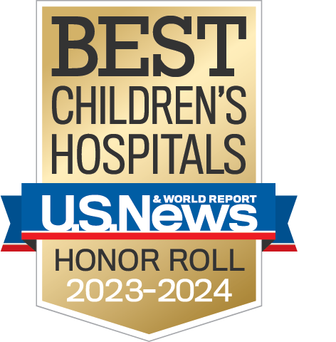 最好的儿童医院荣誉美国新闻与世界报道》卷2023 - 24徽章